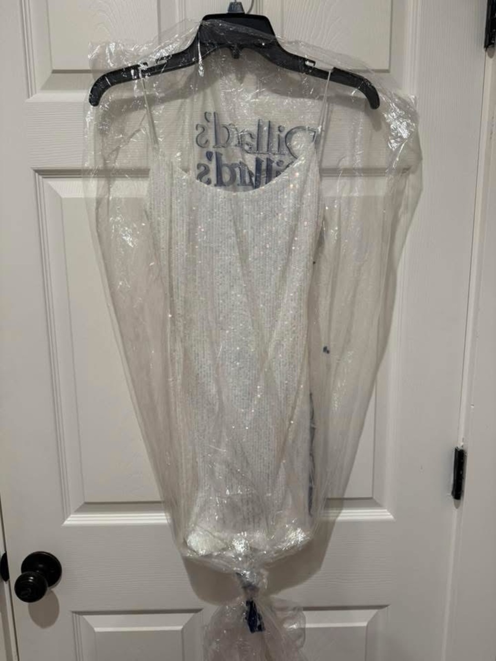 White Sequin Mini Dress